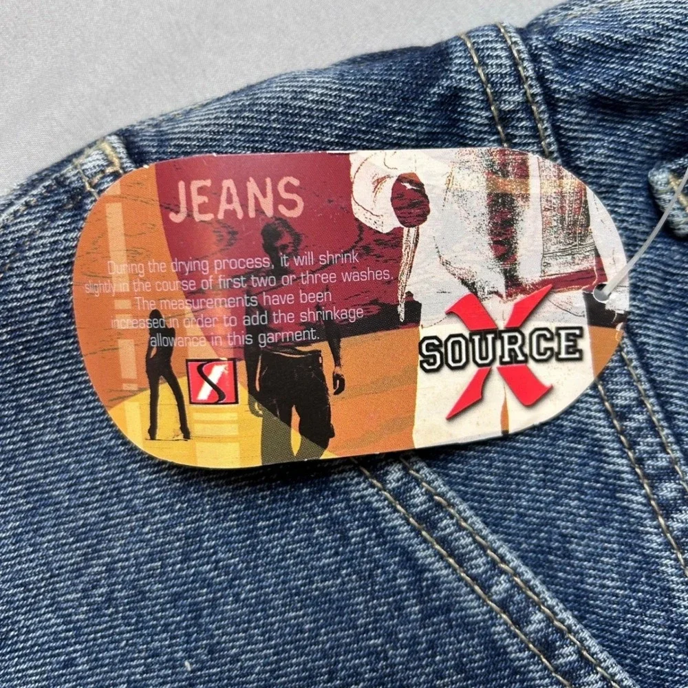Vintage SOURCE‎ X JEANS Mens 36 Waist Blue Denim Straight Leg Pants NEW NWOT